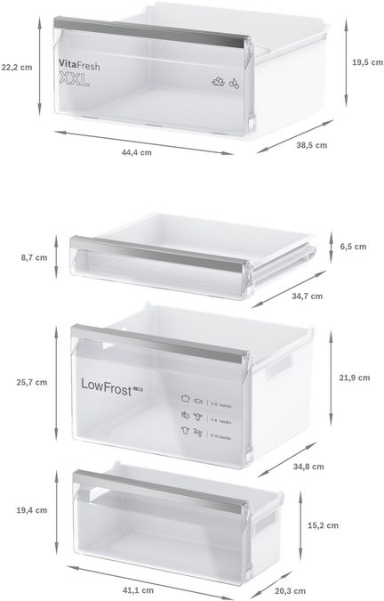 Serie | 4 Built-in fridge-freezer with freezer at bottom 177.2 x 54.1 cm sliding hinge KIV86VS30G KIV86VS30G-5