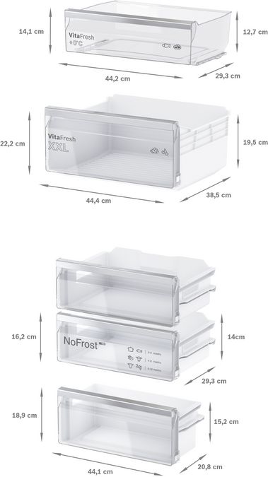 Serie | 4 Built-in fridge-freezer with freezer at bottom 177.2 x 54.1 cm flat hinge KIN86VF30G KIN86VF30G-5