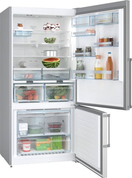 Serie 6 Frigorífico combinado de libre instalación 186 x 86 cm Acero antihuellas, Total No Frost KGN86AI41B KGN86AI41B-2