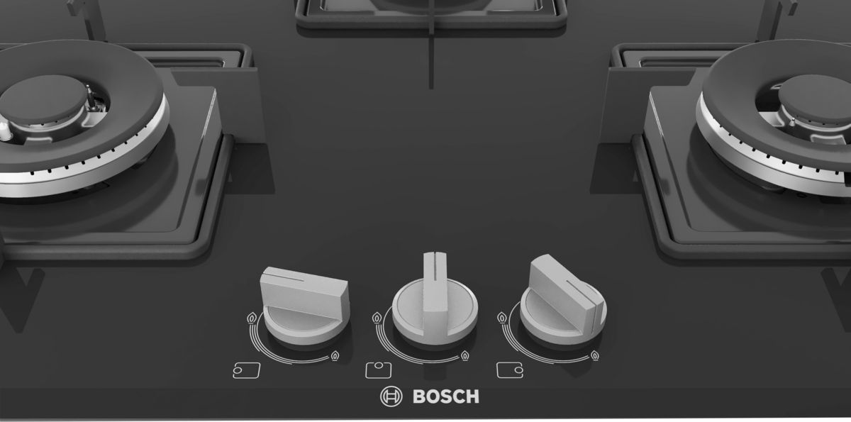 Series 4 Gas hob 75 cm Tempered glass, Black PND7B6B10I PND7B6B10I-3