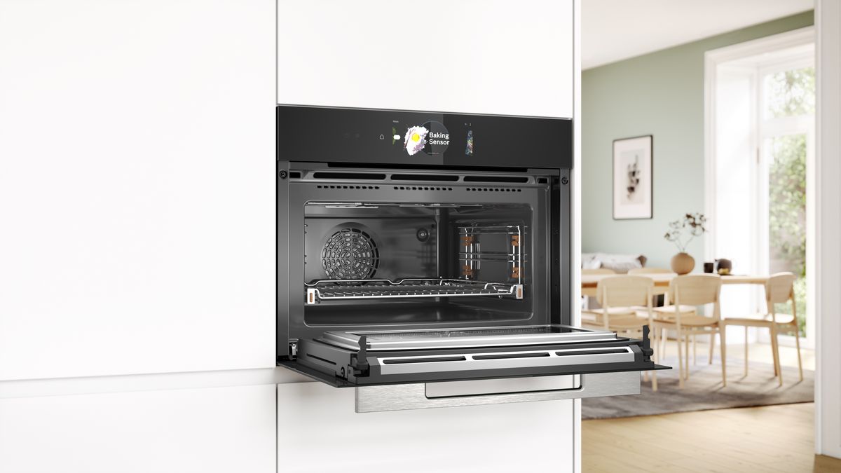Series 8 Built-in compact oven with microwave function 60 x 45 cm Black CMG778NB1 CMG778NB1-4