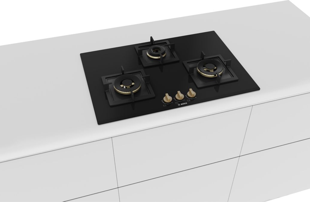 Series 6 Gas hob 75 cm Tempered glass, Black PND7B6F20I PND7B6F20I-2