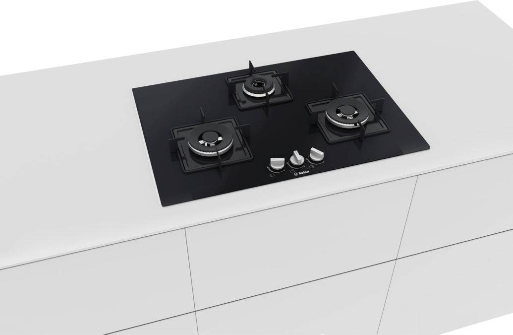 Series 4 Gas hob 75 cm Tempered glass, Black PND7B6B10I PND7B6B10I-4