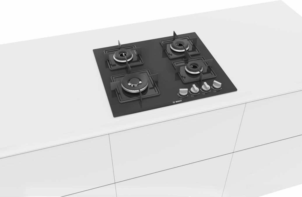 Series 4 Gas hob 60 cm Tempered glass, Black PNH6B6B12I PNH6B6B12I-4