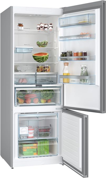Series 6 free-standing fridge-freezer with freezer at bottom, glass door 193 x 70 cm Black KGN56LB42I KGN56LB42I-2