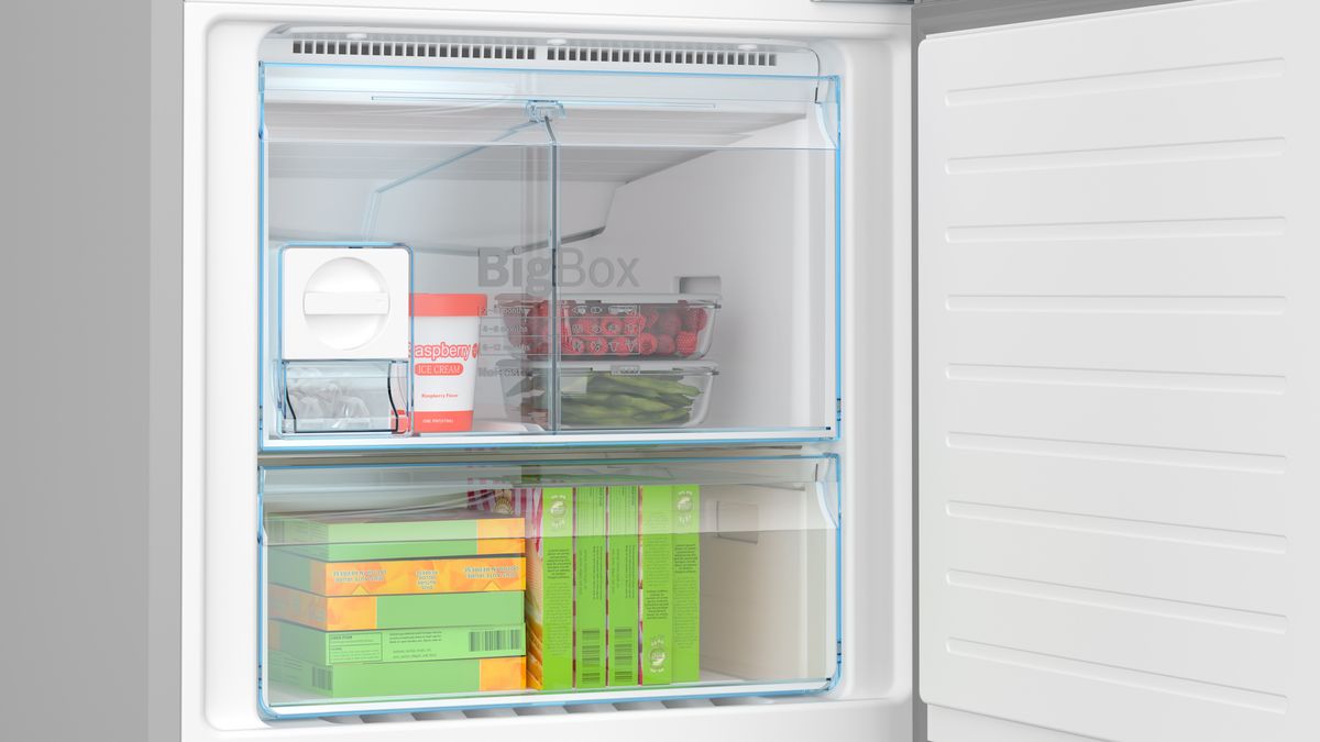 Series 6 free-standing fridge-freezer with freezer at bottom, glass door 193 x 70 cm Black KGN56LB42I KGN56LB42I-6