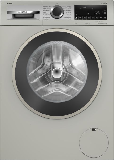 Series 8 washing machine, front loader 9 kg , Silver inox WGA244AXIN WGA244AXIN-1