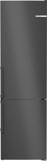Series 4 free-standing fridge-freezer with freezer at bottom 203 x 60 cm Black stainless steel KGN39OXBT KGN39OXBT-1