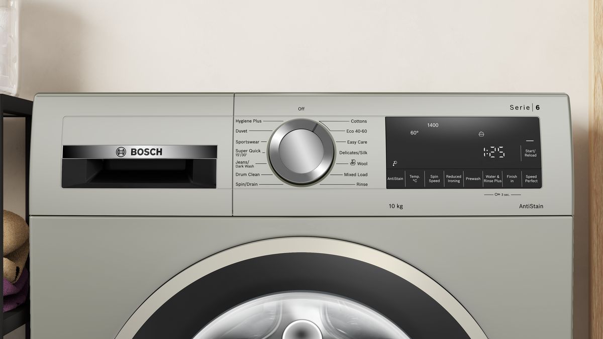 Series 6 Washing machine, front loader 10 kg 1400 rpm, Silver inox WGG245S2GB WGG245S2GB-2