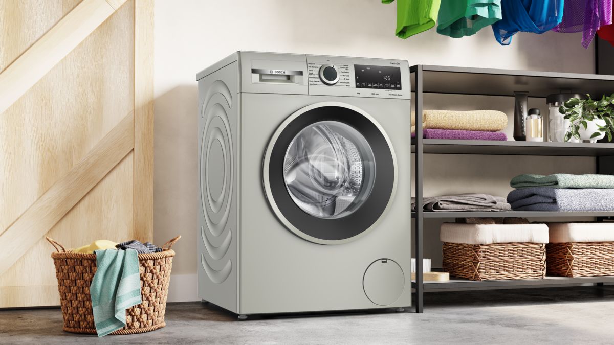 Series 8 washing machine, front loader 9 kg , Silver inox WGA1440XIN WGA1440XIN-5