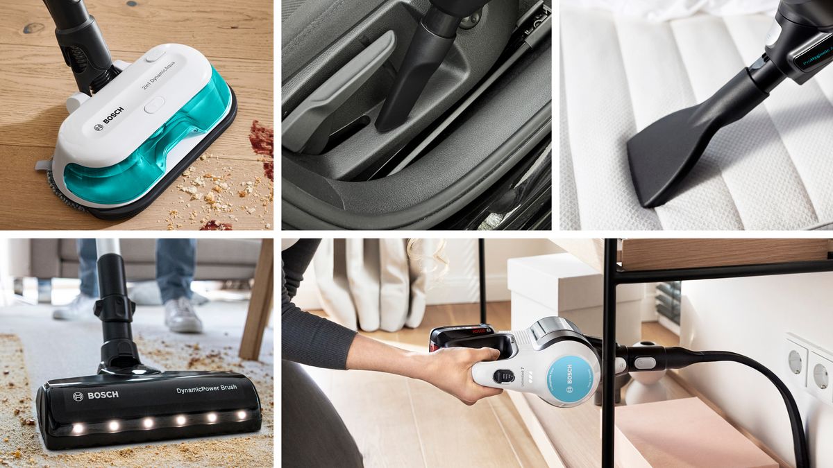 Sladdlös 2 i 1 Dammsugare och Mopp Unlimited 7 ProHygienic Aqua Vit BCS71HYG2 BCS71HYG2-12