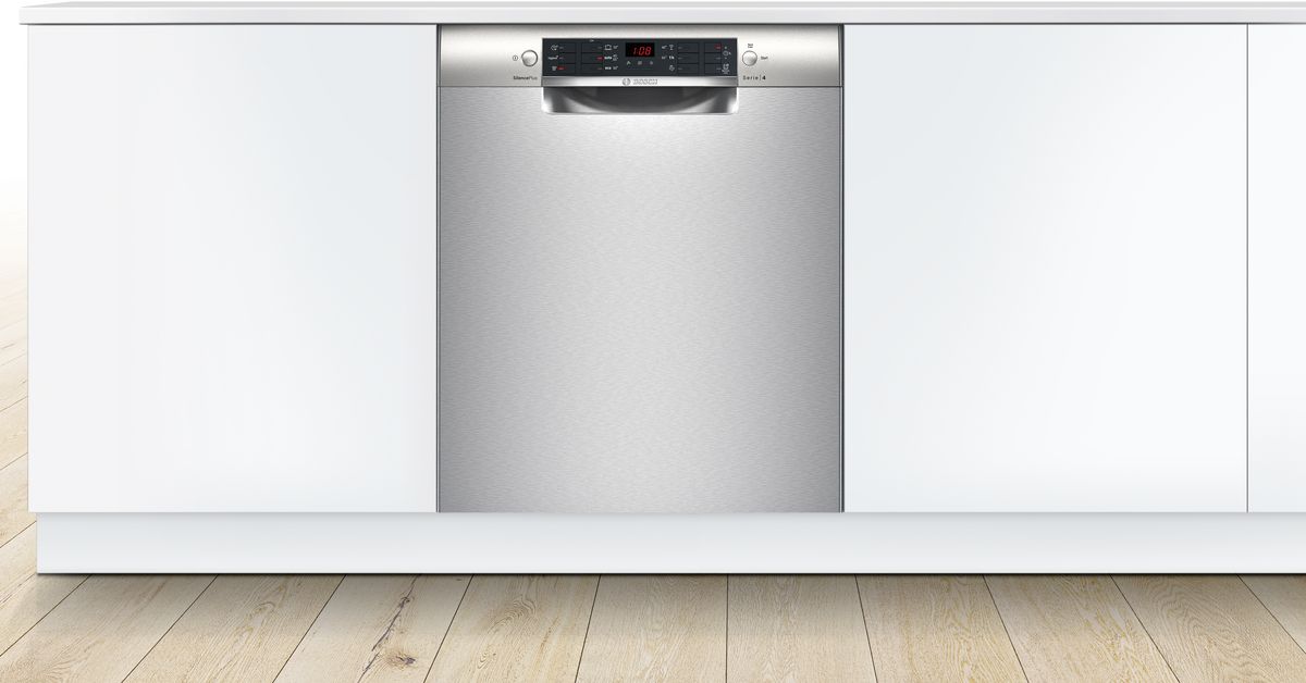 Serie 4 Underbyggd diskmaskin 60 cm Borstat stål med anti-fingerprint SMU46KI10S SMU46KI10S-2