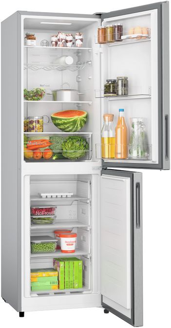 Series 2 Free-standing fridge-freezer with freezer at bottom 182.4 x 55 cm Stainless steel look KGN27NLEAG KGN27NLEAG-2