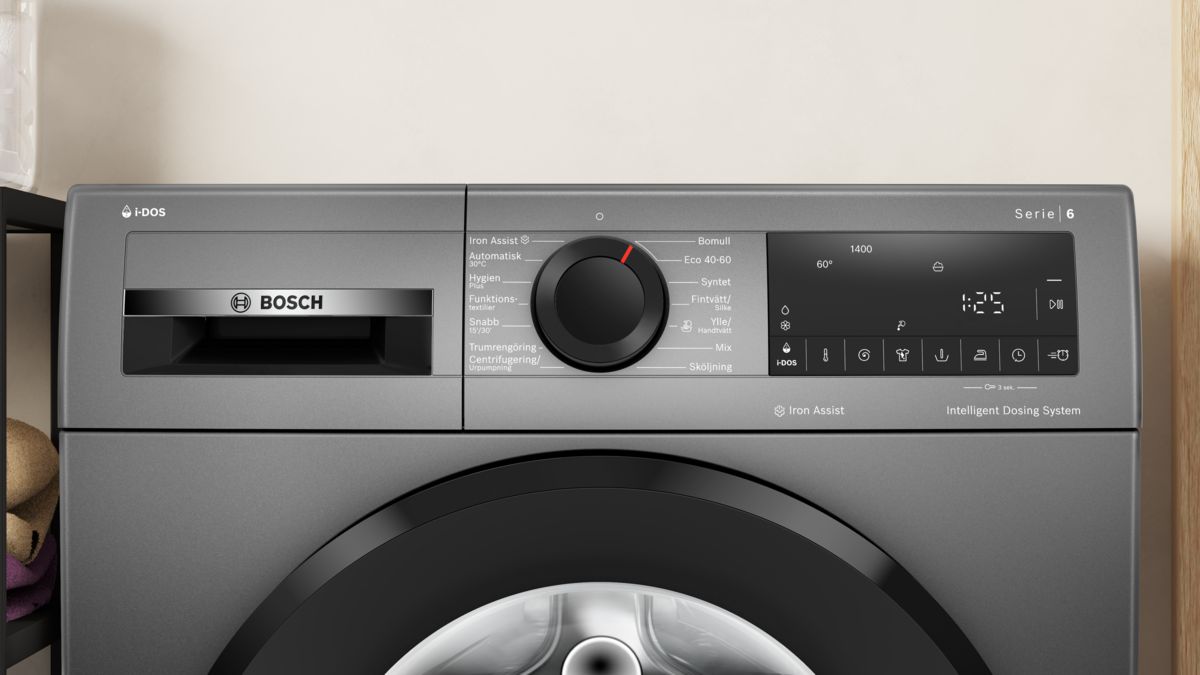 B-vara -Serie 6 Tvättmaskin, frontmatad 9 kg max. 1400 varv/min, Antracitgrå WGG244RFSNB WGG244RFSNB-3