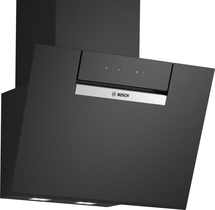 Series 4 Wall-mounted cooker hood 60 cm clear glass black printed DWK67FN60B DWK67FN60B-1
