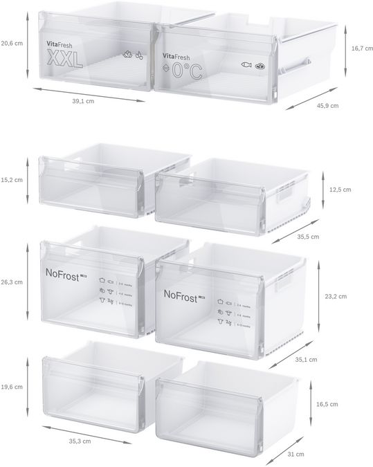 Série 4 Réfrigérateur multi-portes congélateur en bas 183 x 90.5 cm Inox anti trace de doigts KFN96VPEA KFN96VPEA-11