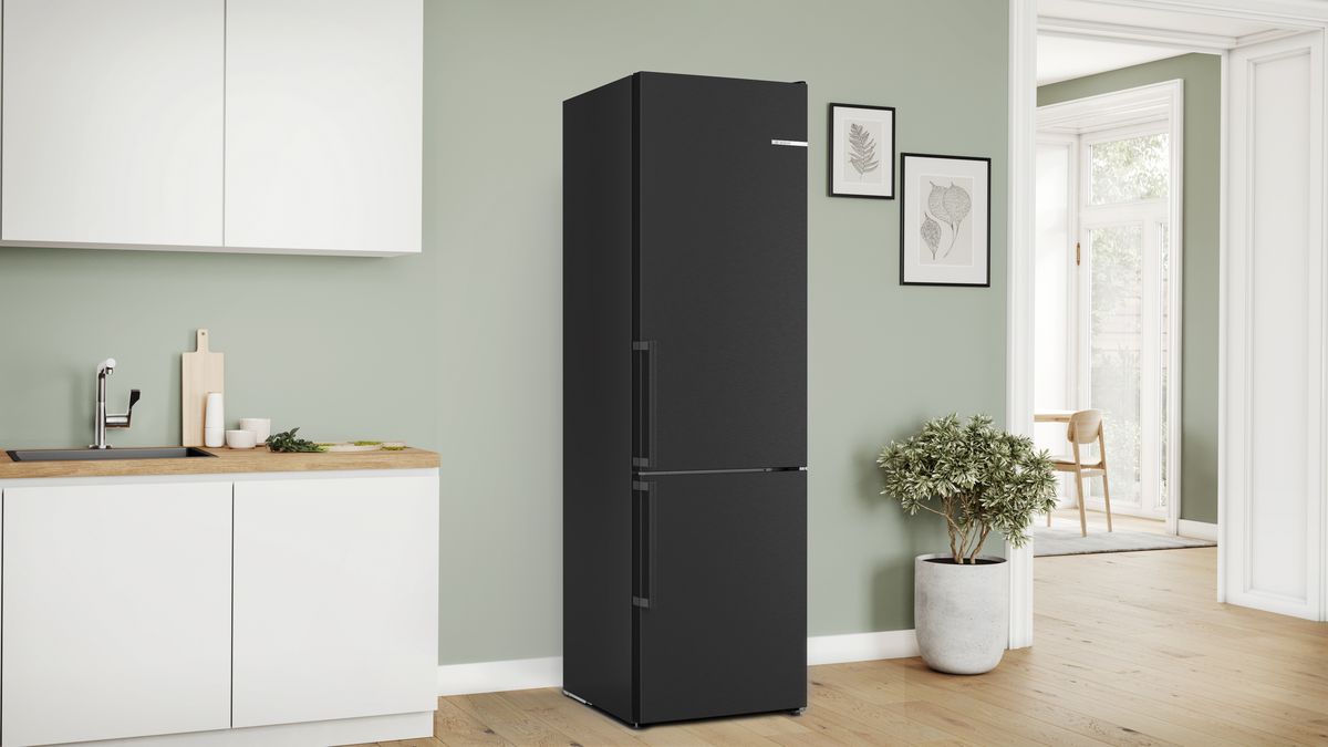 Series 4 Free-standing fridge-freezer with freezer at bottom 203 x 60 cm Black stainless steel KGN39VXBT KGN39VXBT-2