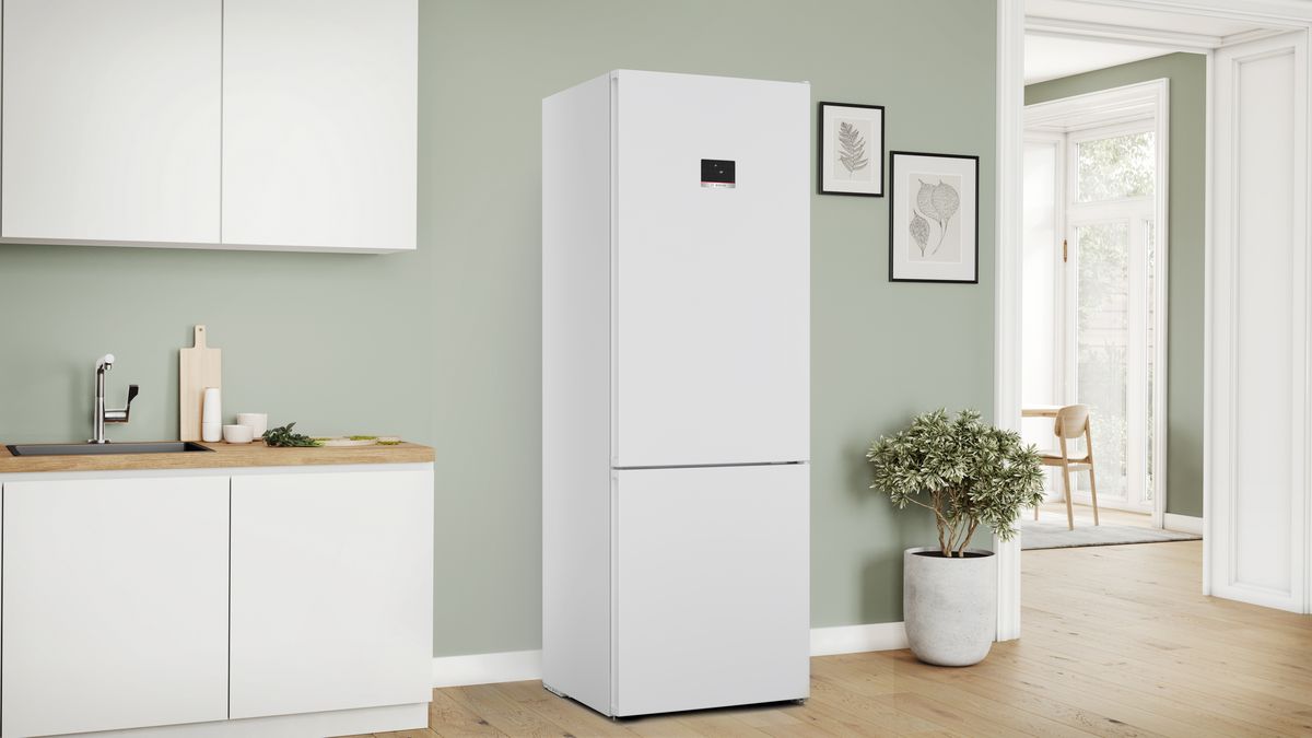 Series 4 Free-standing fridge-freezer with freezer at bottom 203 x 70 cm White KGN497WDFG KGN497WDFG-2