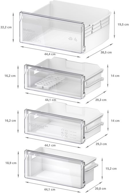 Series 2 Built-in fridge-freezer with freezer at bottom 193.5 x 54.1 cm sliding hinge KIN96NSE0 KIN96NSE0-7