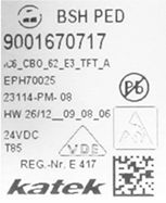 Operating module programmed A test stamp is required to calibrate the touch sensor key. 11049747 11049747-3