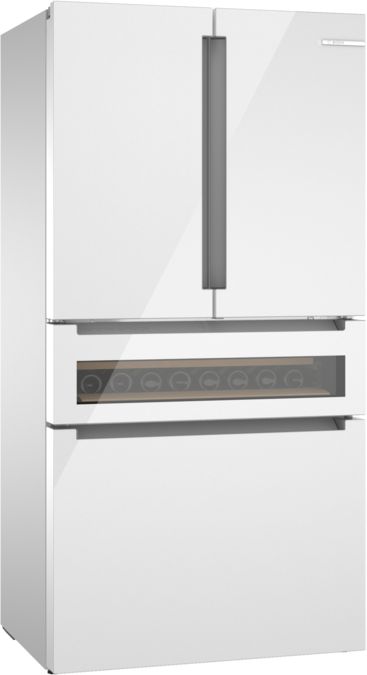 800 Series French Door Bottom Mount Refrigerator, Glass door 36'' White B36CL81ENW B36CL81ENW-1