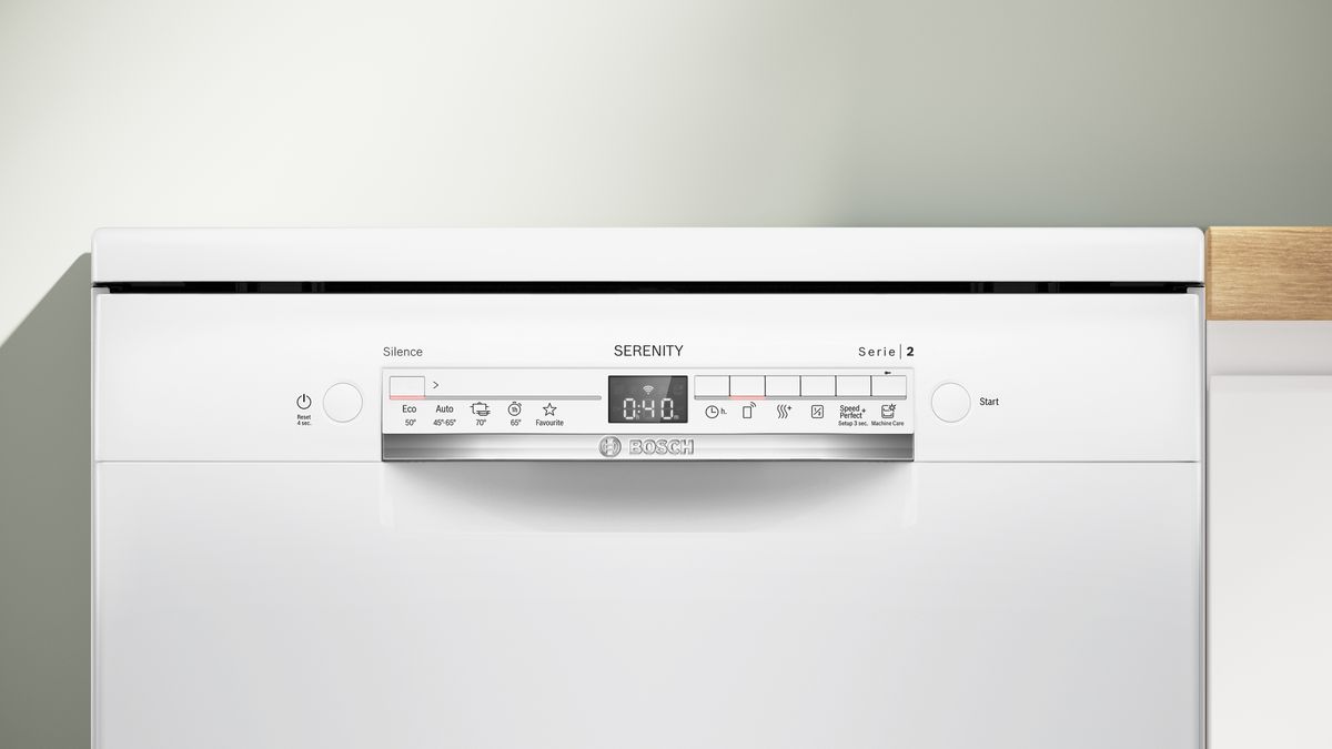 Bosch SMS2ITW33E Silence Lave-vaisselle 60cm Pose-libre encastra. sous plan  Blanc