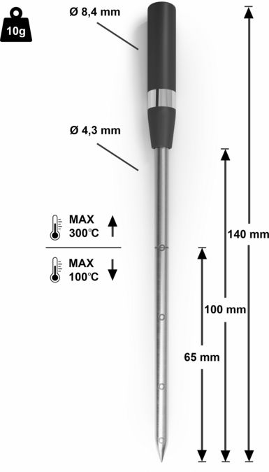 Termosonda inalámbrica 150 x 19 x 52 mm Lavable en el lavavajillas  HEZ32WA00 HEZ32WA00-8