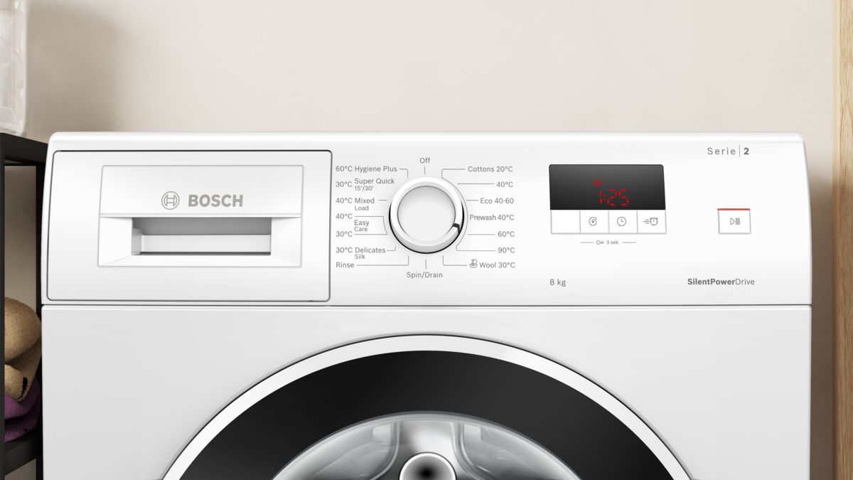 Serie 2 Tvättmaskin, frontmatad 8 kg max. 1400 varv/min WGE03400SN WGE03400SN-2