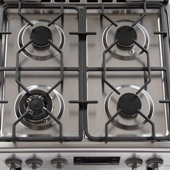 Serie 6 Cocina de gas de libre instalación PRO467 IX Acero inoxidable HSG75I42SE HSG75I42SE-6