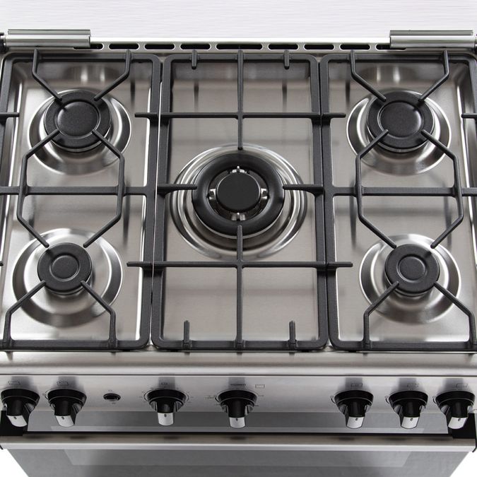 Serie 2 Cocina de gas de libre instalación PRO525-B IX Acero inoxidable HSK45I20SE HSK45I20SE-4