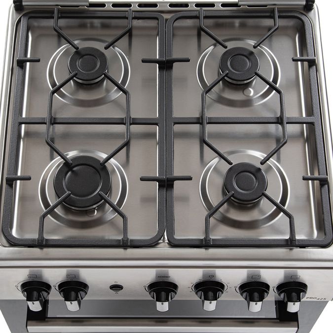 Serie 2 Cocina de gas de libre instalación PRO425 IX Gris claro HSG15I22SE HSG15I22SE-3