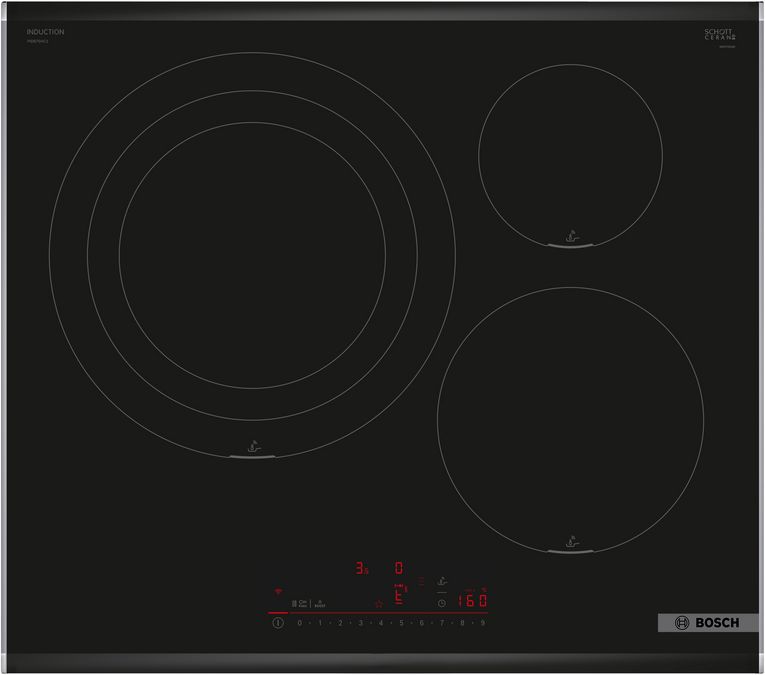 Serie 6 Placa de inducción 60 cm Negro, con perfiles  PID675HC1E PID675HC1E-1