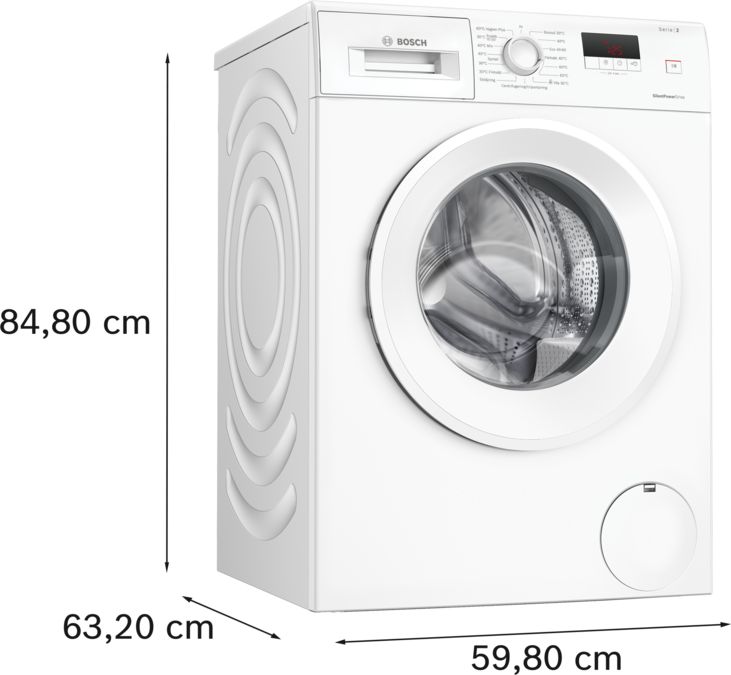 Serie 2 Tvättmaskin, frontmatad 8 kg max. 1200 varv/min WGE03200SN WGE03200SN-8