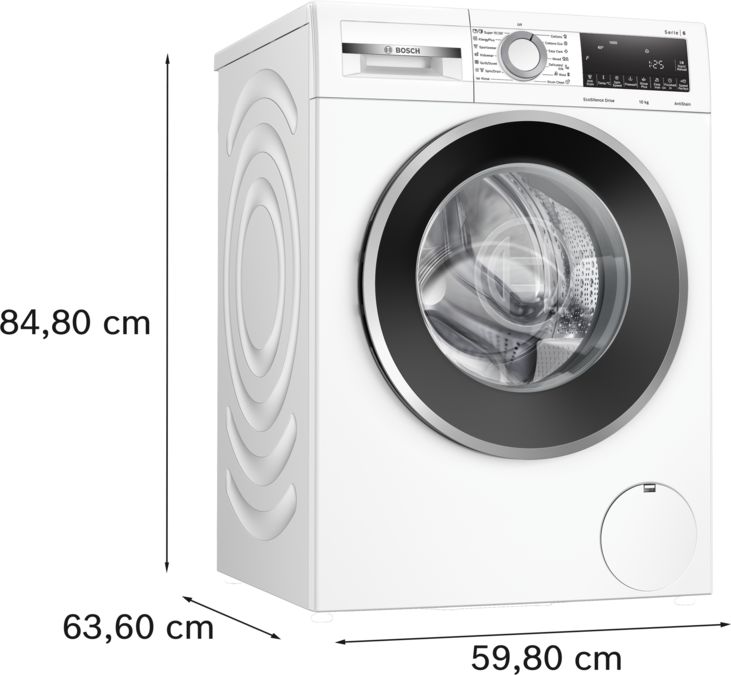 Series 6 washing machine, front loader 10 kg 1400 rpm WGA254U0AU WGA254U0AU-6