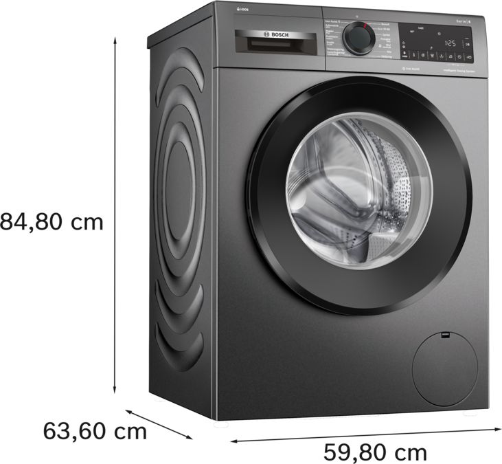 B-vara -Serie 6 Tvättmaskin, frontmatad 9 kg max. 1400 varv/min, Antracitgrå WGG244RFSNB WGG244RFSNB-8
