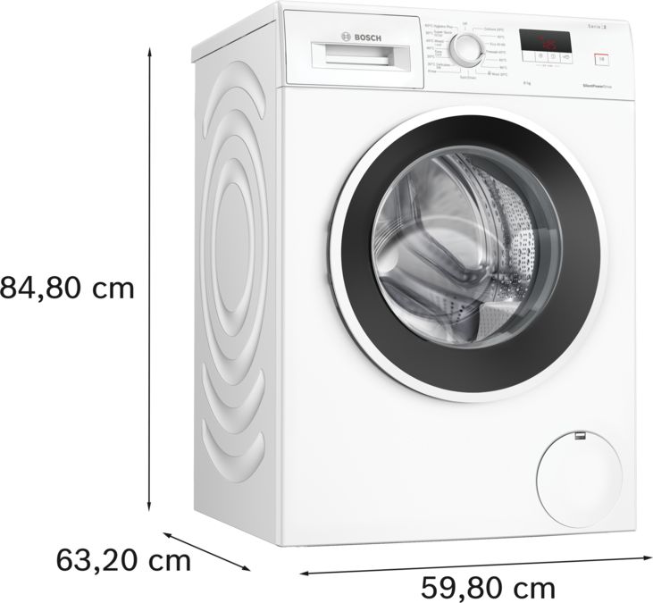 Serie 2 Tvättmaskin, frontmatad 8 kg max. 1400 varv/min WGE03400SN WGE03400SN-8