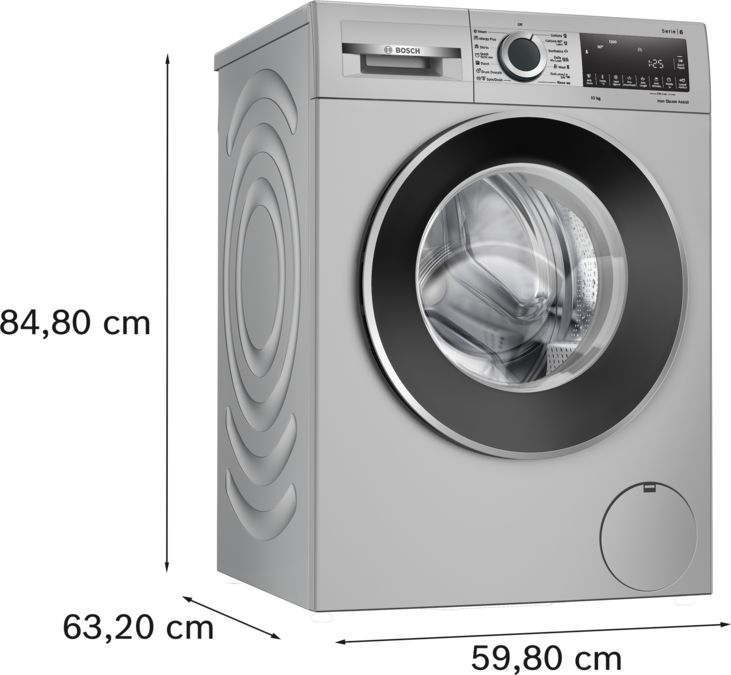 Series 6 washing machine, front loader 10 kg 1200 rpm WGA252ZSIN WGA252ZSIN-6