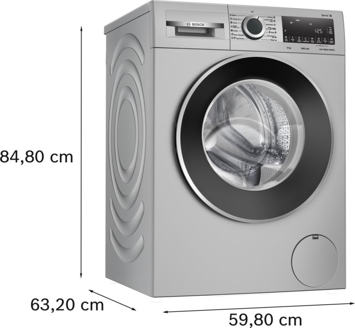 Series 6 washing machine, front loader 9 kg 1400 rpm WGA244ZSIN WGA244ZSIN-6