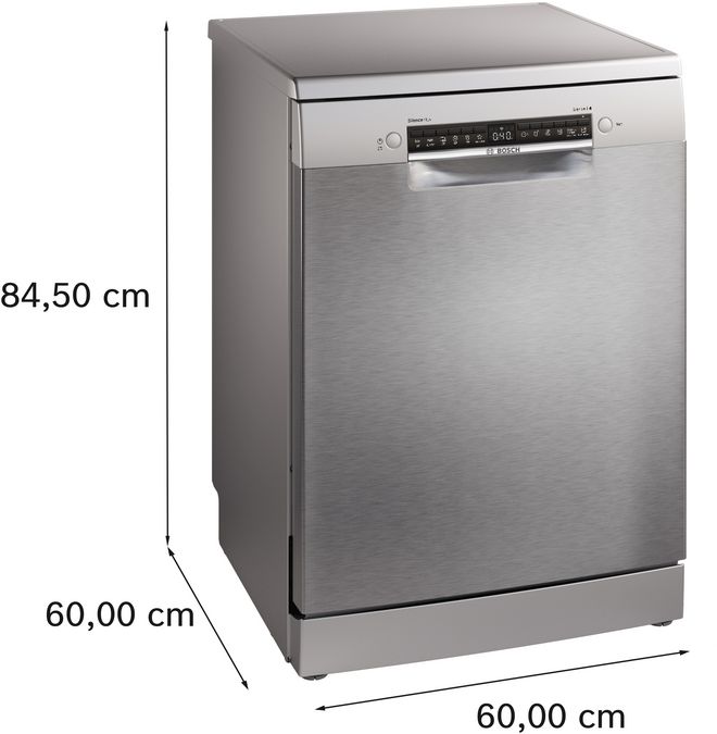 Serie 4 Szabadonálló mosogatógép 60 cm Szálcsiszolt acél színű SMS4EVI00E SMS4EVI00E-4
