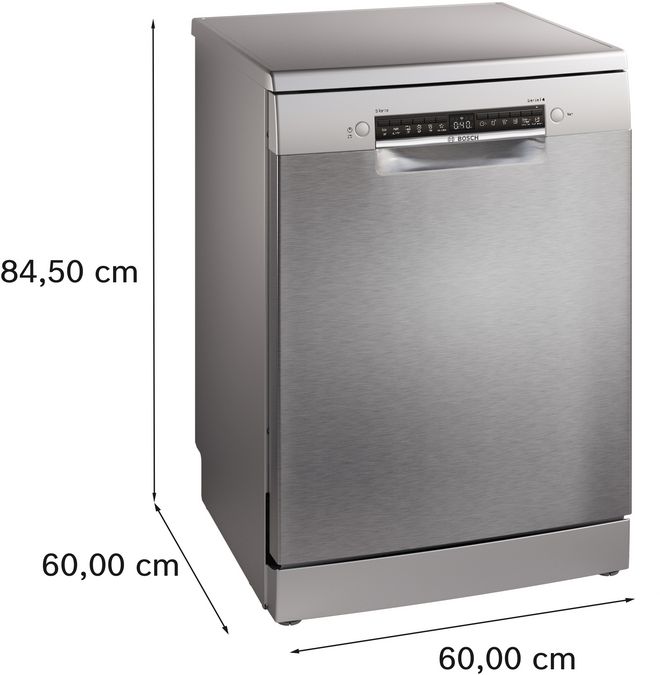 Serie 4 Szabadonálló mosogatógép 60 cm Szálcsiszolt acél színű SMS4HVI00E SMS4HVI00E-4