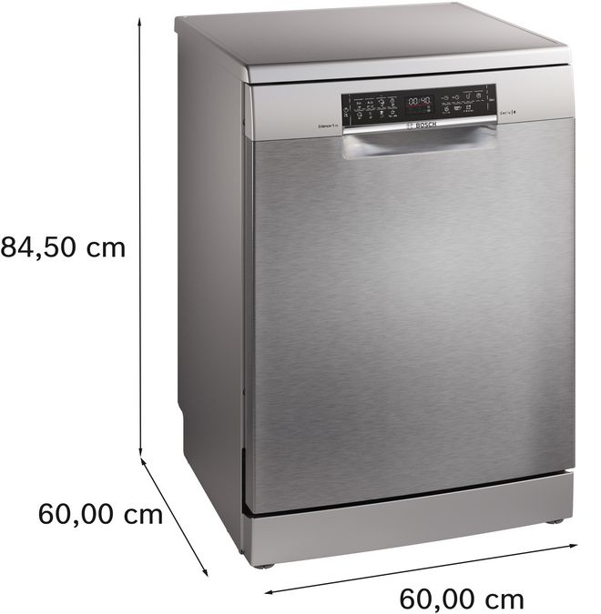 Serie 6 Szabadonálló mosogatógép 60 cm Szálcsiszolt acél színű SMS6EDI00E SMS6EDI00E-4