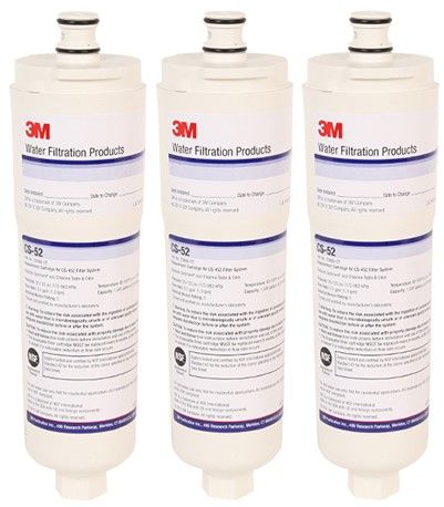 Interne waterfilter CS-52 voor Amerikaanse koelkasten, side-by-side koel-vriescombinatie Voordeelpack 3 waterfilters  00576336 00576336-1