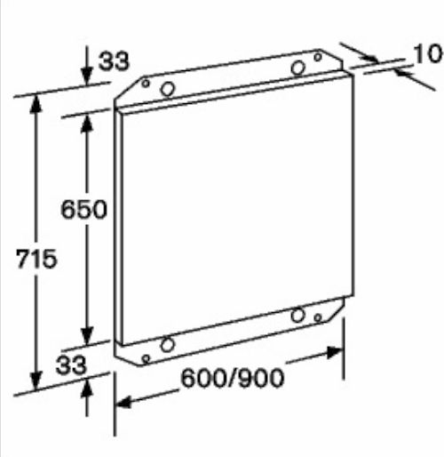 Rückwandpaneel Rückwandpaneel kpl.90cm 17000134 17000134-4