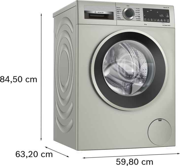 Serie 4 Çamaşır Makinesi 10 kg 1200 dev./dak., Gümüş WGA252ZXTR WGA252ZXTR-8