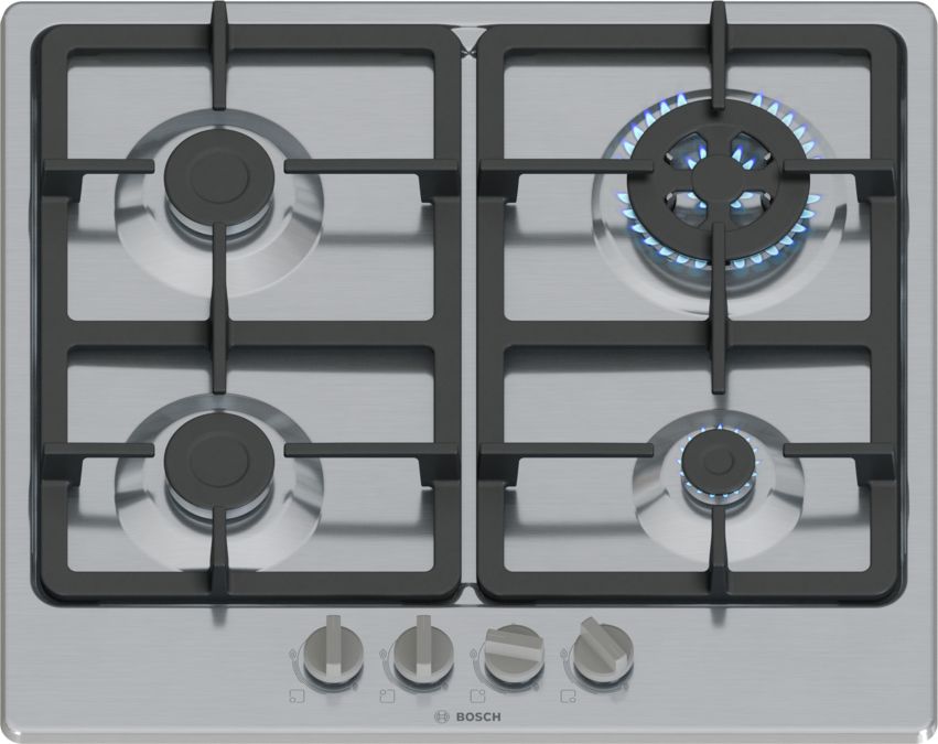Serie 4 Placa de gas 60 cm Acero inoxidable PGH6B5K90 PGH6B5K90-1