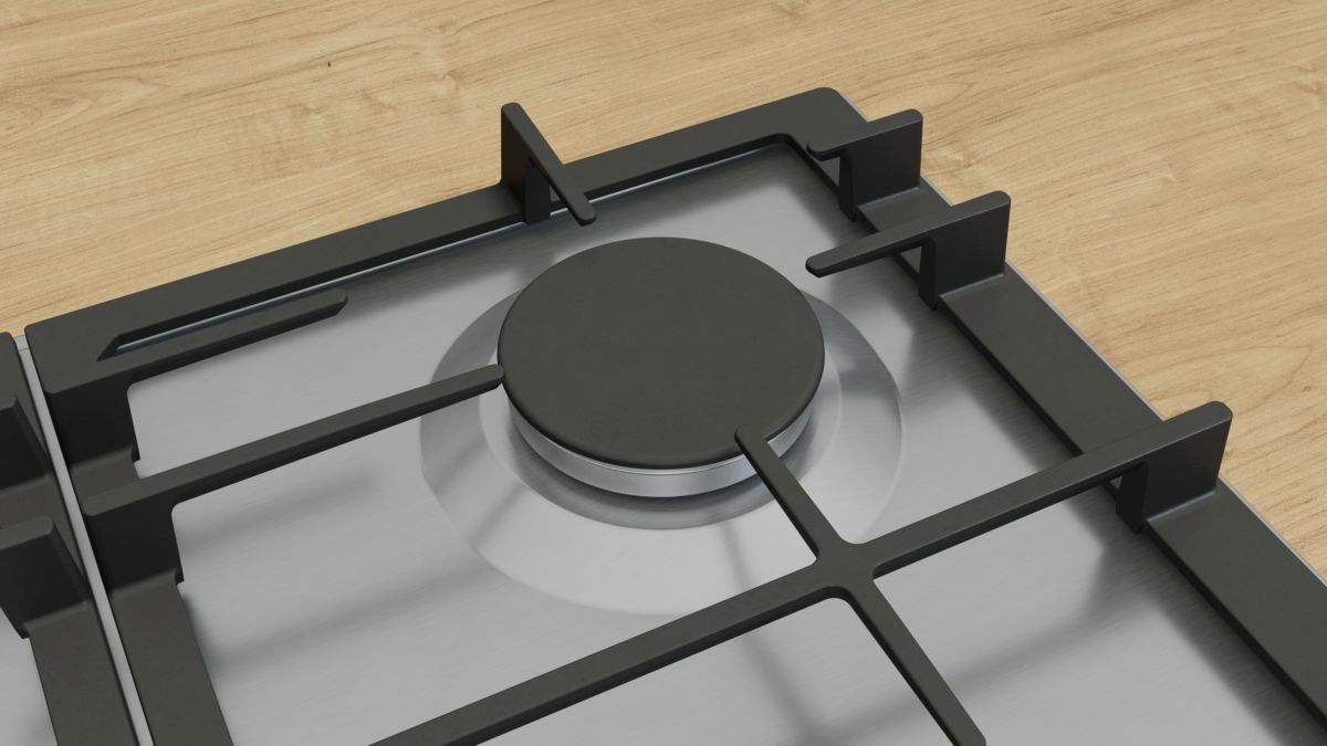 Serie 6 Placa de gas 90 cm Acero inoxidable PCR9A5I90 PCR9A5I90-5
