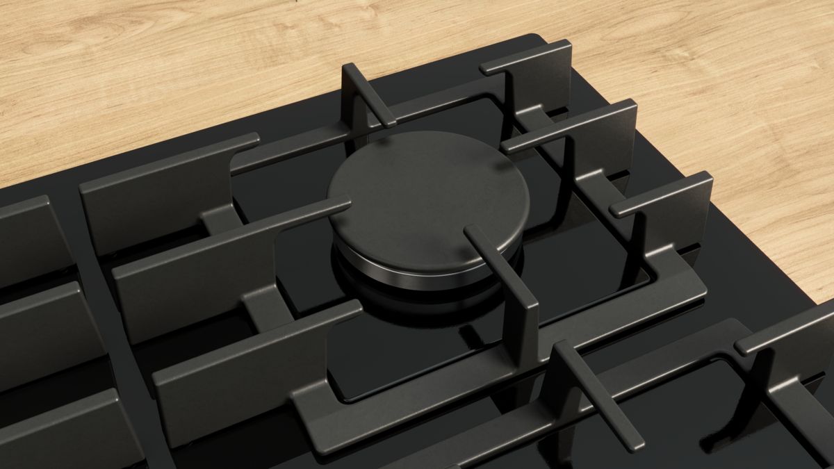 Serie 8 Placa de gas 90 cm Vidrio templado, Negro PRS9A6H40 PRS9A6H40-5