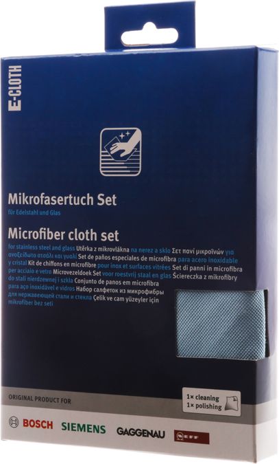 Cleaning cloth Microfiber E-Cloth set for stainless steel and glass 00312327 00312327-1