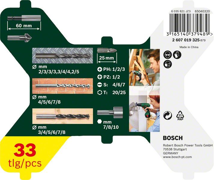 X-Line Bohrer‑ und Schrauberbit-Set, 33-teilig   2607019325 2607019325-4