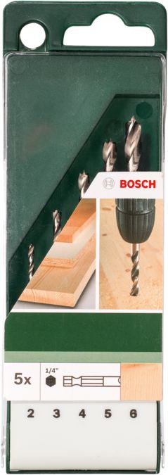 Holzbohrer-Set mit Sechskantschaft, 5-teilig Metall-/Holzbohrer, Set 2609255326 2609255326-3